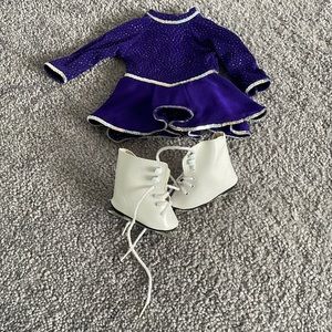 American Girl Doll Ice Skater Costume and Skates